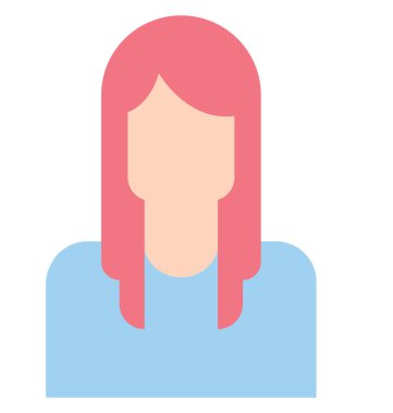 Kadın renk izole vektör kolayca düzenlemek veya değiştirmek simgeleri