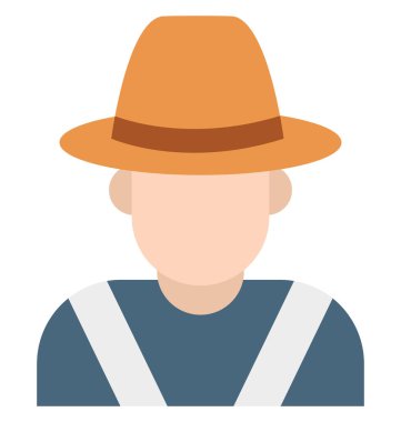 Kovboy renk izole vektör kolayca düzenlemek veya değiştirmek simgeleri