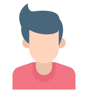 Genç adam renk izole vektör kolayca düzenlemek veya değiştirmek simgeleri