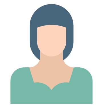 Bayan hizmetçi renk izole vektör kolayca düzenlemek veya değiştirmek simgeleri