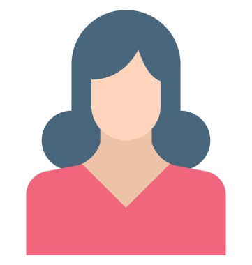 Bayan hizmetçi renk izole vektör kolayca düzenlemek veya değiştirmek simgeleri