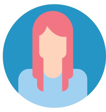 Kadın renk izole vektör kolayca düzenlemek veya değiştirmek simgeleri