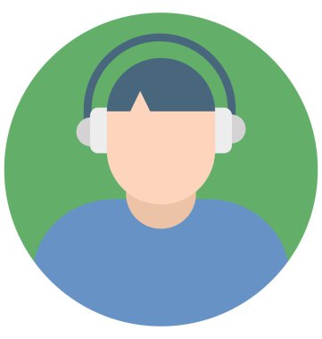 Müşteri temsilcisi renk izole vektör kolayca düzenlemek veya değiştirmek simgeleri