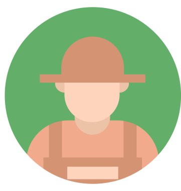 Bahçıvan renk izole vektör kolayca düzenlemek veya değiştirmek simgeleri