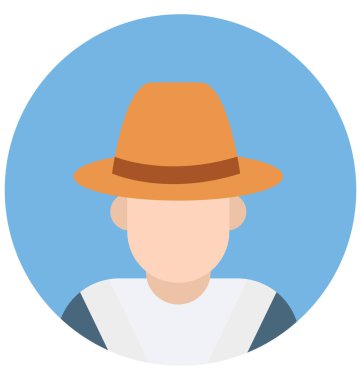 Kovboy renk izole vektör kolayca düzenlemek veya değiştirmek simgeleri