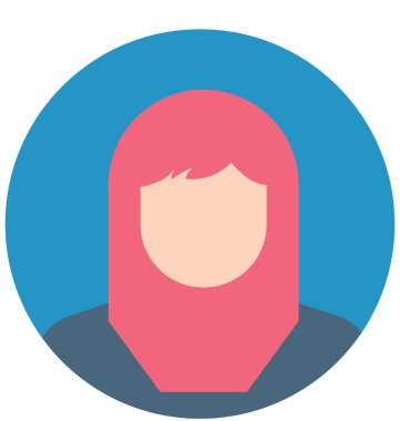 Müslüman kadın renk izole vektör kolayca düzenlemek veya değiştirmek simgeleri