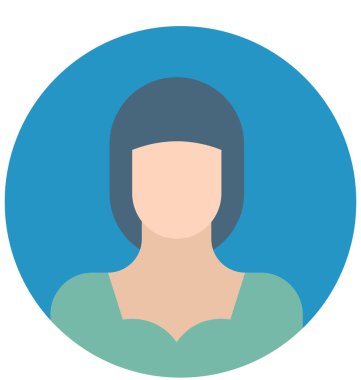 Bayan hizmetçi renk izole vektör kolayca düzenlemek veya değiştirmek simgeleri