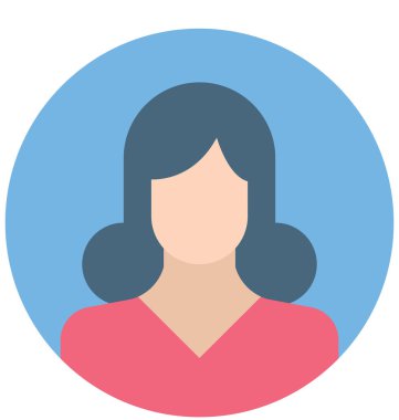 Bayan hizmetçi renk izole vektör kolayca düzenlemek veya değiştirmek simgeleri