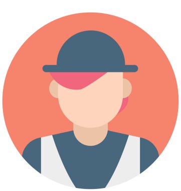 Bayan renk izole vektör kolayca düzenlemek veya değiştirmek simgeleri