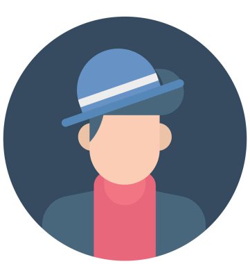 Beyefendi renk izole vektör kolayca düzenlemek veya değiştirmek simgeleri