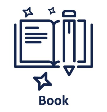 Kolayca kitap izole vektör simgesini değiştiren veya düzenleme.