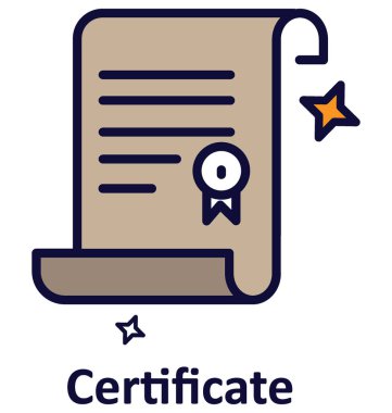 Kolayca sertifika izole vektör simgesini değiştiren veya Düzenle.