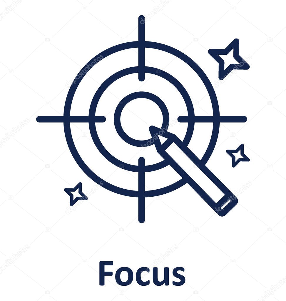Focus Isolated Vector icon that can easily modified or edit.