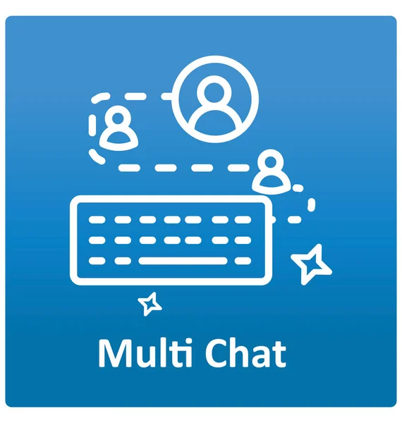Isolato Multi Chat Icona Vettoriale Che Può Facilmente Modificare Modificare — Vettoriale Stock