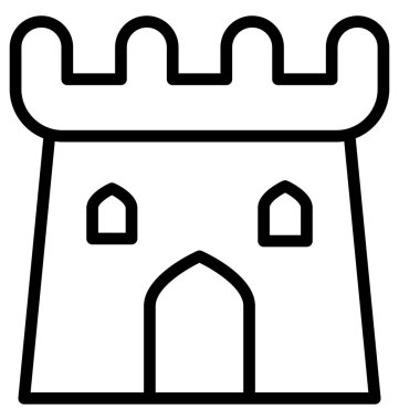 Bina, kale kolayca yayına hazırlamak olabilir veya değişikliğin izole vektör simgesi.