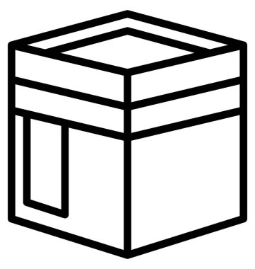  Kutsal Kabe, kolayca olabilen izole vektör simge Düzenle veya değişikliğin Kâbe.