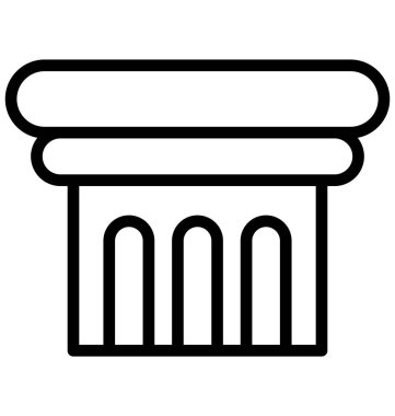 Sütun kolayca olabilen izole vektör simge Düzenle veya değişikliğin ayağı bina, bina.