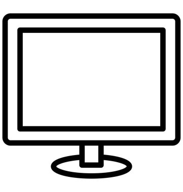 bilgisayar monitörü, kolayca olabilen izole vektör simge Düzenle veya değişikliğin düz ekran.