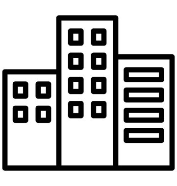 Kolayca olabilen izole vektör simgesi Bina mimari, düzenlemek veya değişikliğin.