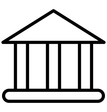 Banka, banka binası, olmak kolayca düzenleyebilir veya değişikliğin izole vektör simgesi.
