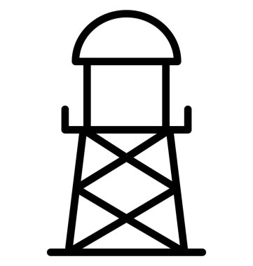  Su filtrasyon tesisi, olmak kolayca düzenleyebilir veya değişikliğin izole vektör simgesi.