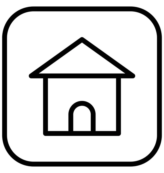 Edificio Hogar Icono Vectorial Aislado Que Puede Editar Modificar Fácilmente — Vector de stock