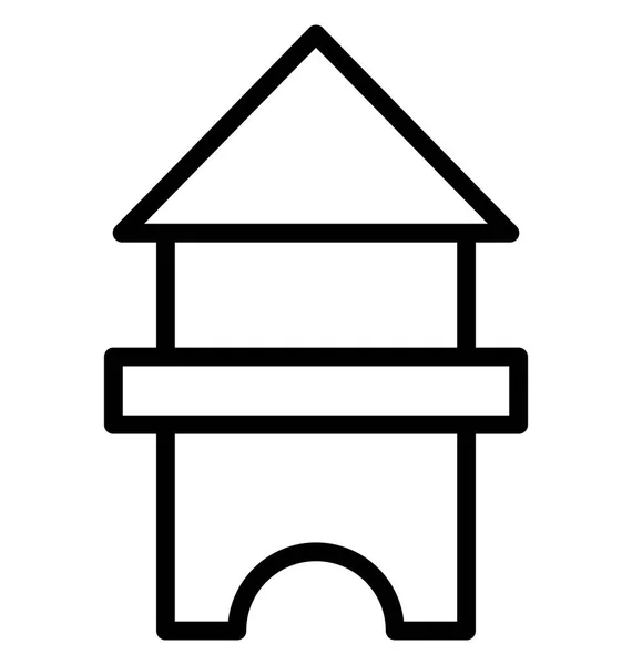 Gebäude Haus Isolierte Vektor Symbol Das Leicht Bearbeitet Oder Geändert — Stockvektor