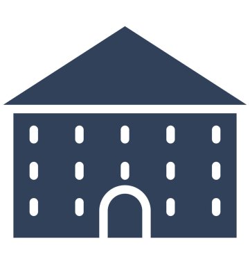 Daire, Müstakil Ev kolayca olabilen izole vektör simge Düzenle veya değişikliğin.