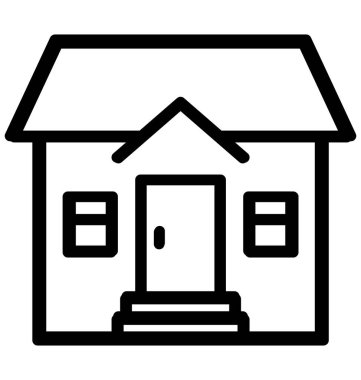 Daire, Müstakil Ev kolayca olabilen izole vektör simge Düzenle veya değişikliğin.