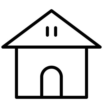 Bina, kolayca olabilen izole vektör simge Düzenle veya değişikliğin Bungalov.