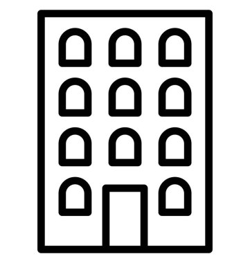 Kolayca yayına hazırlamak olabilir veya değişikliğin izole vektör simgesi binalar, İş Merkezi.