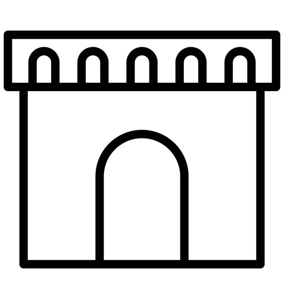 Château Icône Vectorielle Isolée Archway Qui Peut Être Facilement Éditée — Image vectorielle