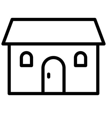 Daire, Müstakil Ev kolayca olabilen izole vektör simge Düzenle veya değişikliğin.