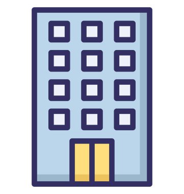 Bina, ticari olmak kolayca düzenleyebilir veya değişikliğin izole vektör simgesi oluşturma.