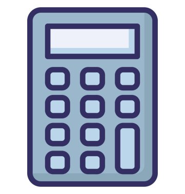 Hesap makinesi, kolayca olabilen izole vektör simge düzenleme veya değiştirilme tarihi hesaplama.