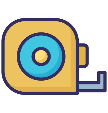 Santimetre, kolayca olabilen izole vektör simge Düzenle veya değişikliğin İnşaat aleti.