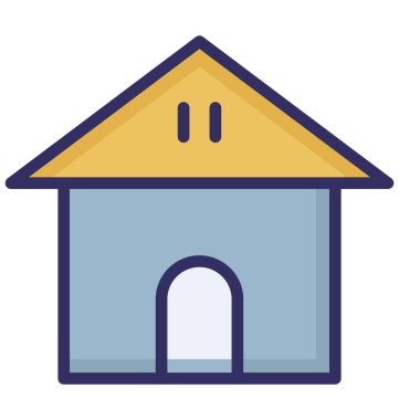 Bina, kolayca olabilen izole vektör simge Düzenle veya değişikliğin Bungalov.