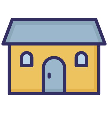 Daire, Müstakil Ev kolayca olabilen izole vektör simge Düzenle veya değişikliğin.