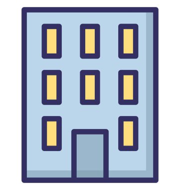 Bina, ticari olmak kolayca düzenleyebilir veya değişikliğin izole vektör simgesi oluşturma.