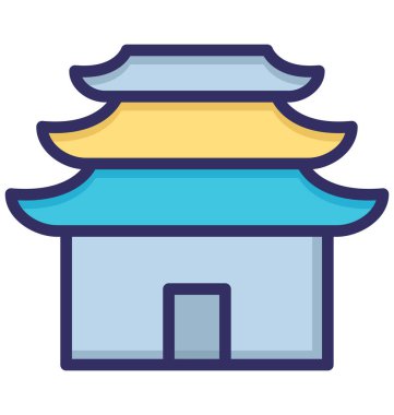 Çin, kolayca Bahçe izole vektör simge Düzenle veya değişikliğin.