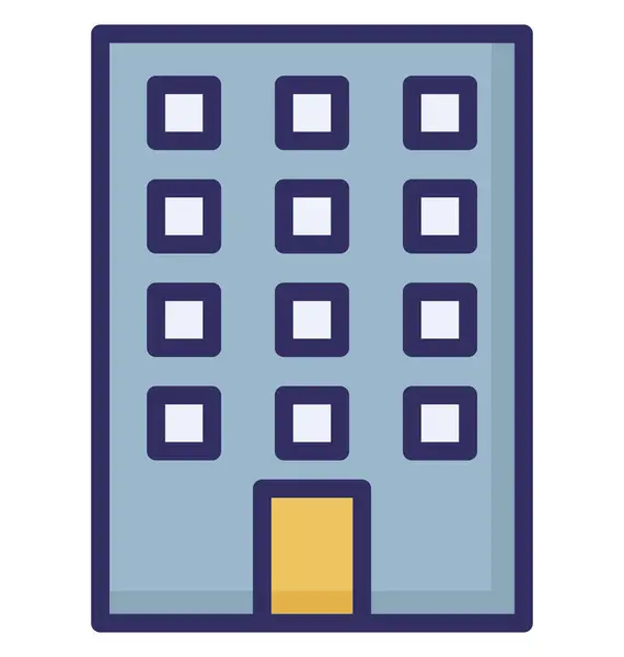 アパートのブロック フラット分離のベクトルのアイコンを簡単に編集することができますまたは変更 — ストックベクタ