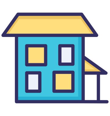 Bina, kolayca olabilen izole vektör simge Düzenle veya değişikliğin.