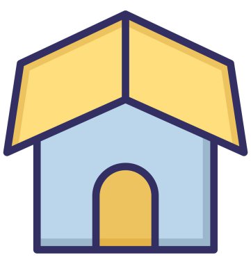 Kulübe, yazlık, olmak kolayca düzenleyebilir veya değişikliğin izole vektör simgesi.