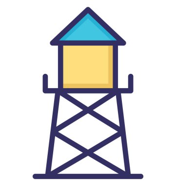 Su filtrasyon tesisi, olmak kolayca düzenleyebilir veya değişikliğin izole vektör simgesi.