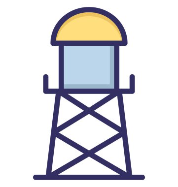  Su filtrasyon tesisi, olmak kolayca düzenleyebilir veya değişikliğin izole vektör simgesi.