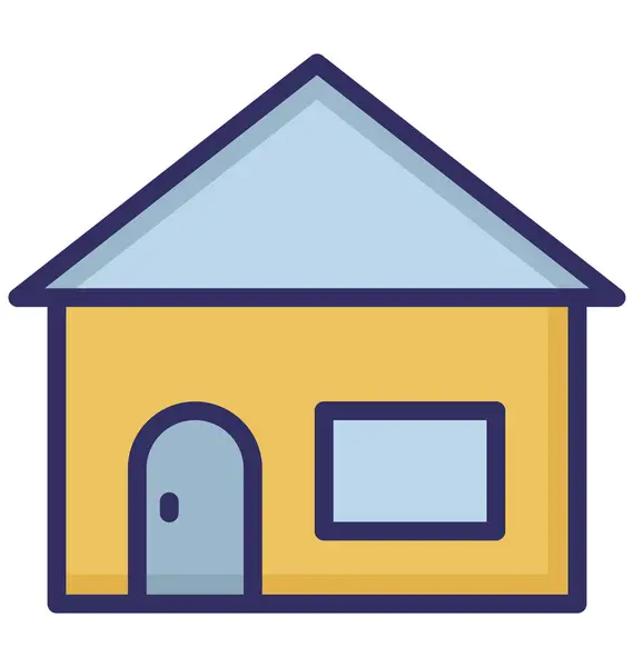Apartment Family House Isolated Vector Icon Which Can Easily Edit — Stock Vector