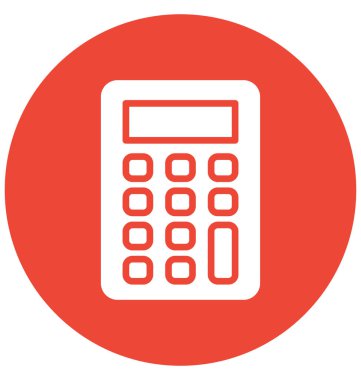 Hesap makinesi, kolayca olabilen izole vektör simge düzenleme veya değiştirilme tarihi hesaplama.
