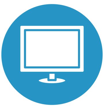 bilgisayar monitörü, kolayca olabilen izole vektör simge Düzenle veya değişikliğin düz ekran.