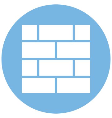 Engellediğini, kolayca yayına hazırlamak olabilir veya değişikliğin izole vektör simgesi tuğla.