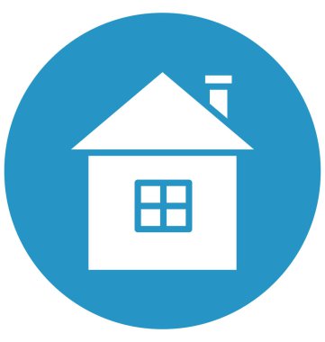 Daire, Müstakil Ev kolayca olabilen izole vektör simge Düzenle veya değişikliğin.